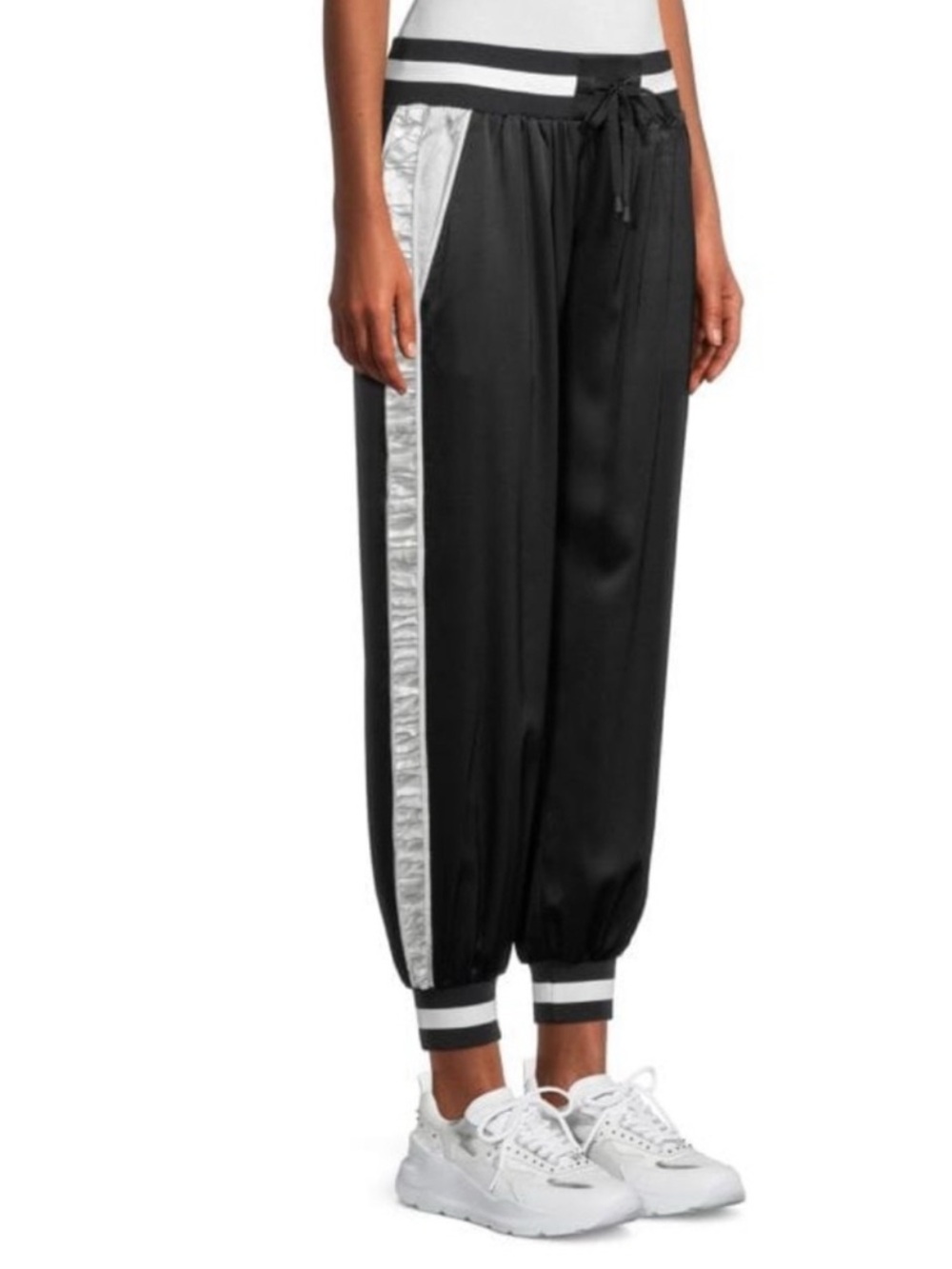 New Blanc Noir Kami Silk Jogger Pants Size Small